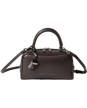 Brunello Cucinelli Explorer Small Boston Bag - Black