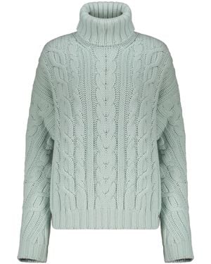 Herno Cable-Knit Roll-Neck Sweater - Green