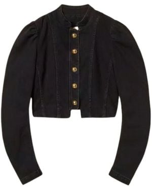 Twinset Single-Breasted Denim Jacket - Black