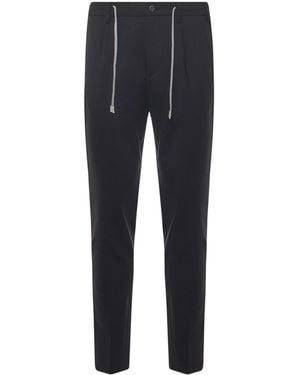 Eleventy Drawstring Tapered Trousers - Blue
