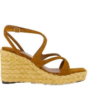 Jimmy Choo Platform High-Heeled Sandals - Metallic