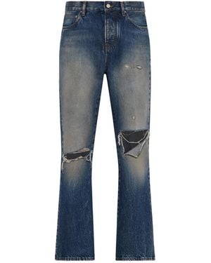Amiri Slashed Boot Cut Jean - Blue