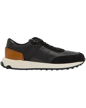 Tod's All Pelle Running Paneled Leather Sneakers - Black