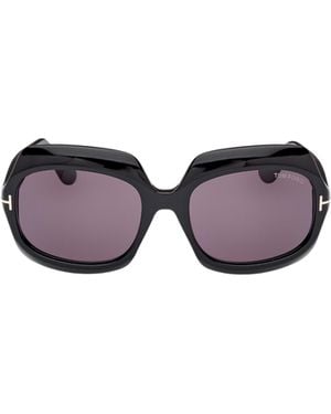 Tom Ford Eyewear Ren Oversized Frame Sunglasses - Purple