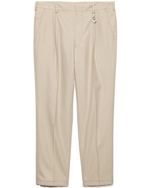 Prada Pleated Tailored Pants - Natural