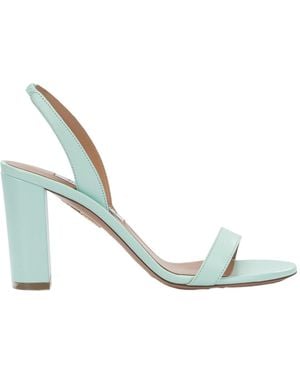 Aquazzura So Nude Block 85 Heeled Sandals - Metallic