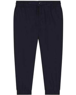 Dolce & Gabbana Logo-Plaque Stretch-Cotton Track Pants - Blue