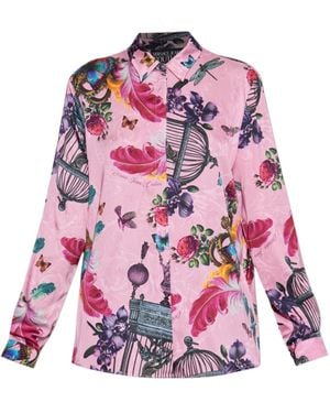 Versace Jeans Couture Couture Patterned Long-Sleeved Shirt - Pink