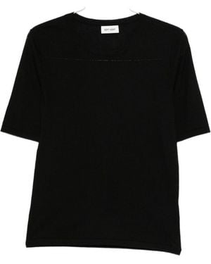 Soft Goat Crew Neck Long-Sleeved Knitwear - Black