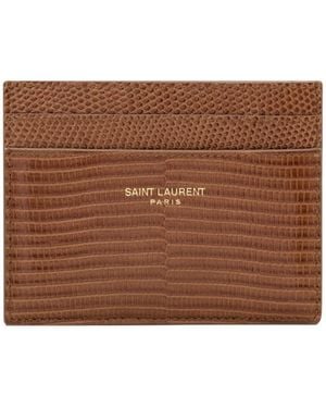 Saint Laurent Paris Card Case - Brown