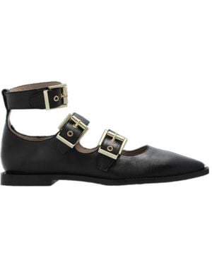 AllSaints Buckle Detail Flat Shoes - Black