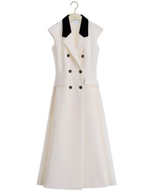 Dior Mid-Length Flared Blazer Dress - White