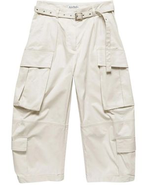 Acne Studios Cargo Trousers With Belt - Natural