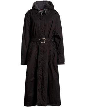 DIESEL Hooded Waisted Coat - Black