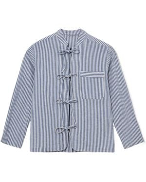 Drake's Long Sleeve Shirt - Blue