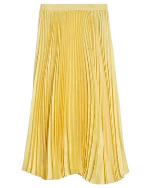Jil Sander Technical Twill Pleated Skirt - Yellow