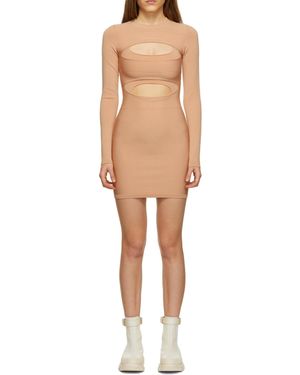 Dion Lee Cut-Out Layered Mini Dress - Natural