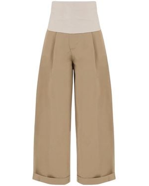 DARKPARK High-Waist Wide-Leg Pants - Natural