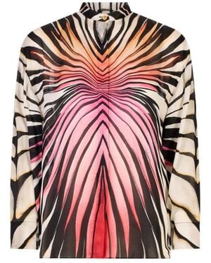 Roberto Cavalli Long-Sleeved Shirt - Pink