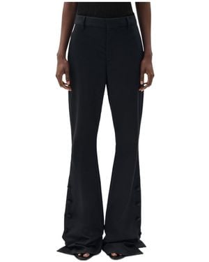 Ann Demeulemeester Enya Buttoned Bootcut Pants - Black