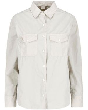Aspesi Snap-Front Utility Shirt - White