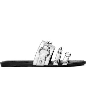 Balenciaga Bal City Flat Sandals - White