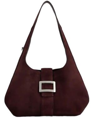 Roger Vivier Belle Vivier Small Hobo Bag - Purple