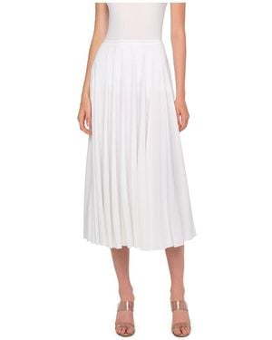 Norma Kamali Pleated Maxi Skirt - White