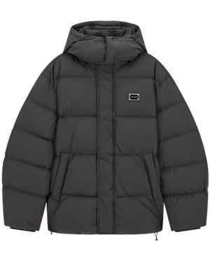 Emporio Armani Hooded Puffer Down Jacket - Grey