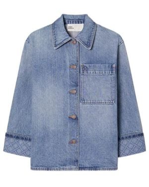 Tory Burch Denim Barn Jacket - Blue