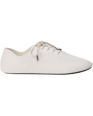 Loewe Pebble Soft Lace-Up Shoes - White
