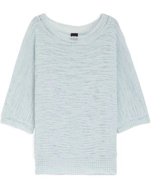 BOSS Fine-Knit Three-Quarter-Sleeve Jumper - Blue
