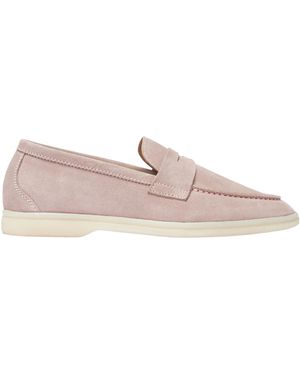 SCAROSSO Luciana Almond Toe Loafers - Pink