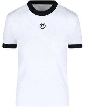 Marine Serre Crescent Pattern Short-Sleeved T-Shirt - Gray