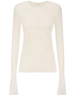 Sportmax Crewneck Jersey Top - White