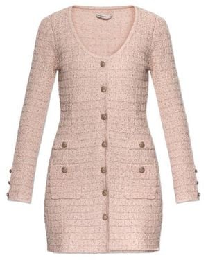 Alessandra Rich Dress With Shimmering Appliqués - Pink