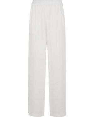 Gianluca Capannolo Elastic-Waist Wide-Leg Pants - White