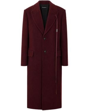 Ann Demeulemeester Aldina Strap-Detailed Long Coat - Red