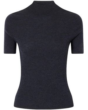 Theory Wool Turtleneck Jumper - Blue