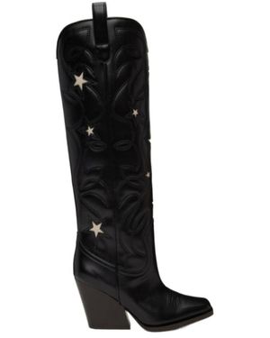 Stella McCartney Square Toe Cowboy Boots - Black