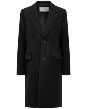 Ami Paris Single-Breasted Coat - Black