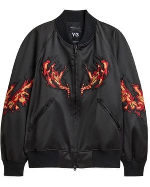 Y-3 Zip-Up Bomber Jacket - Black