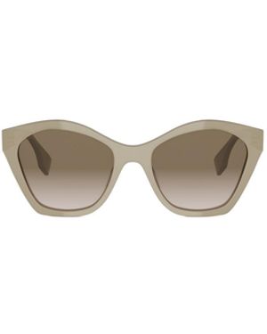 Fendi Eyewear Cat-Eye Frame Sunglasses - Metallic