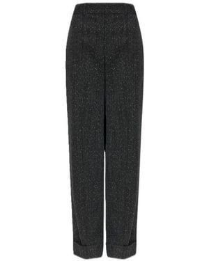 McQueen Casual Trousers With Belt Loops - Black
