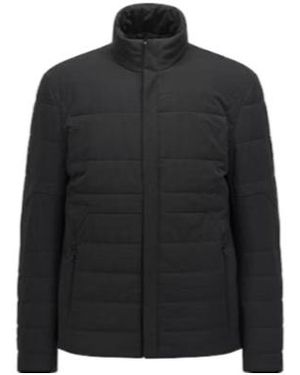 BOSS Logo Patch Puffer Jacket - Black