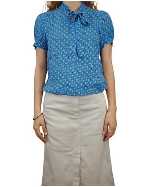 iBlues Printed Pattern Blouse - Blue