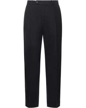 Biagio Santaniello Regular Fit Wool Pants - Black