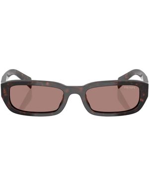 Prada Eyewear Rectangular Frame Sunglasses - White