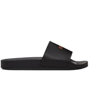 Off-White c/o Virgil Abloh Logo Print Pool Slides - Black