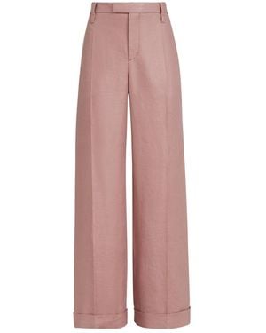 Brunello Cucinelli Diagonal Flared Pants - Pink